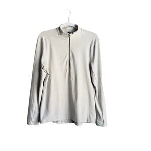 Lululemon‎ Surge Warm 1/2 Zip Heathered Sea Salt S Stretch Breathable Gym